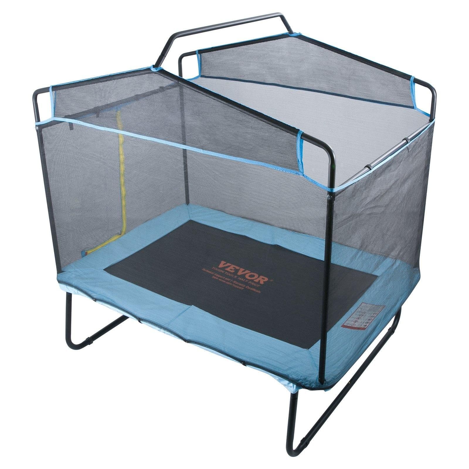 image-VEVOR 6FT Trampoline for Kids, 72" Indoor/Outdoor Toddlers Trampoline, Mini Baby Trampoline with Safety Enclosure Net, Gymnastics Bar, Hammock, Recreational Trampoline Birthday Gift for 3+ Years Kids