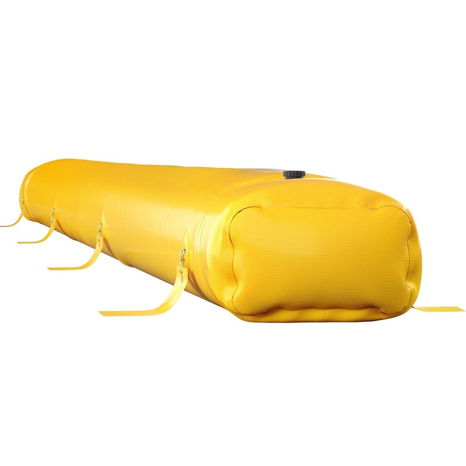image-VEVOR Flood Bag, 24 ft Length x 12 in Height, Reusable PVC Water Diversion Tubes, Lightweight with Excellent Waterproof Effect Used for Doorways, Garages, Yellow