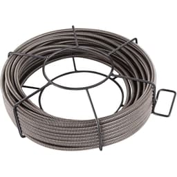 image-VEVOR Drain Cleaning Cable 100 FT x 3/8 Inch, Solid Core Steel Sewer Cable with 4 Cutter for 2" to 4" Pipes, Sewer Auger Cleaner Cable for Sink, Floor Drain, Toilet