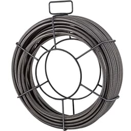 image-VEVOR Drain Cleaning Cable 100 FT x 3/8 Inch, Solid Core Steel Sewer Cable with 4 Cutter for 2" to 4" Pipes, Sewer Auger Cleaner Cable for Sink, Floor Drain, Toilet