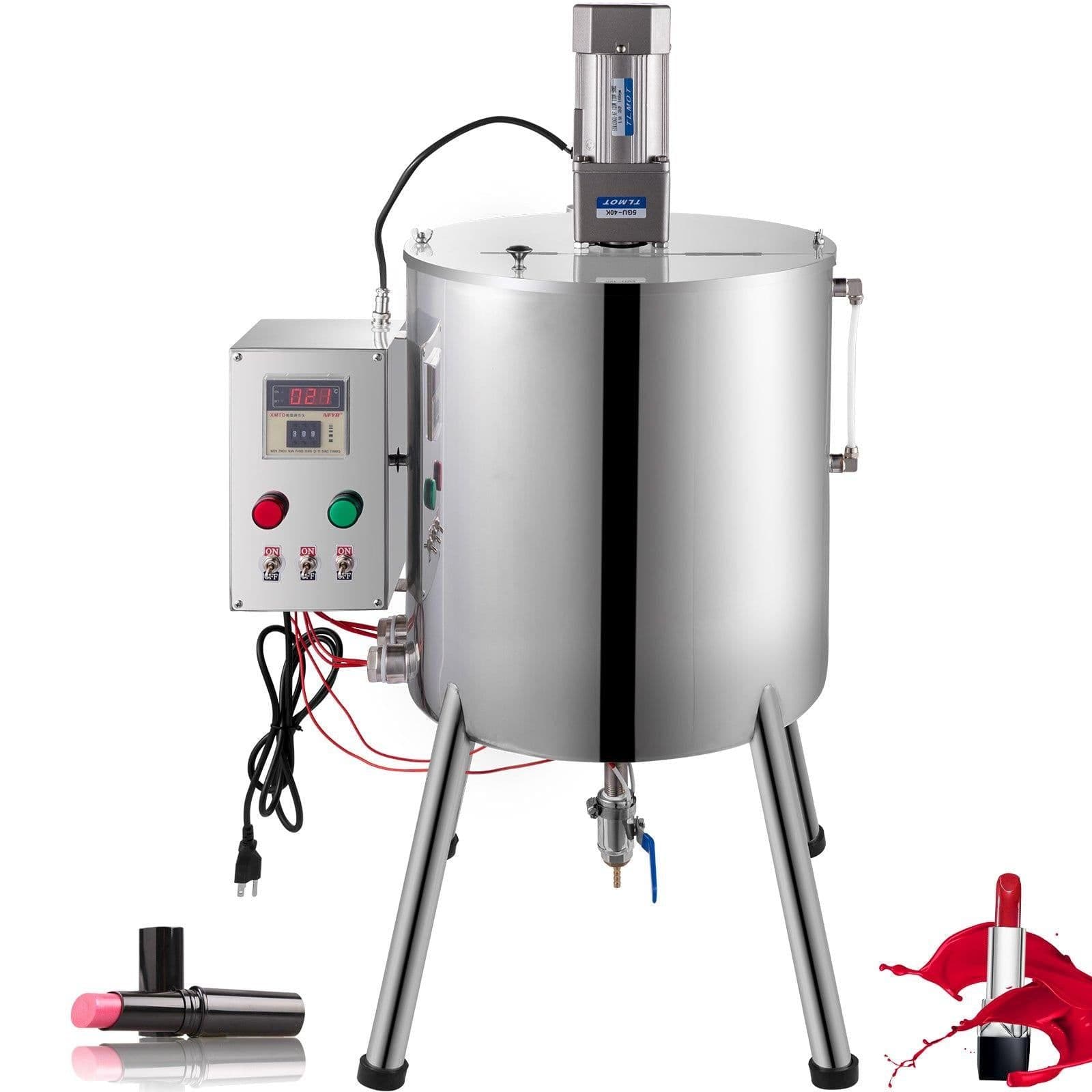 image-VEVOR Heating Mixing Filling Machine, 30L/7.9 Gal Lipstick Filling Machine, 35W Lipstick Filler, Heating and Stirring Filling Machine with Stirrer for Cosmetics, Drink, Lipstick, Wax and Nail Polish