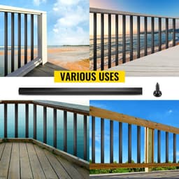 image-VEVOR Deck Balusters, 101 Pack Metal Deck Spindles, 32"x0.8" Staircase Baluster with Screws, Aluminum Alloy Deck Railing for Wood and Composite Deck, Square Baluster for Outdoor Stair Deck Porch