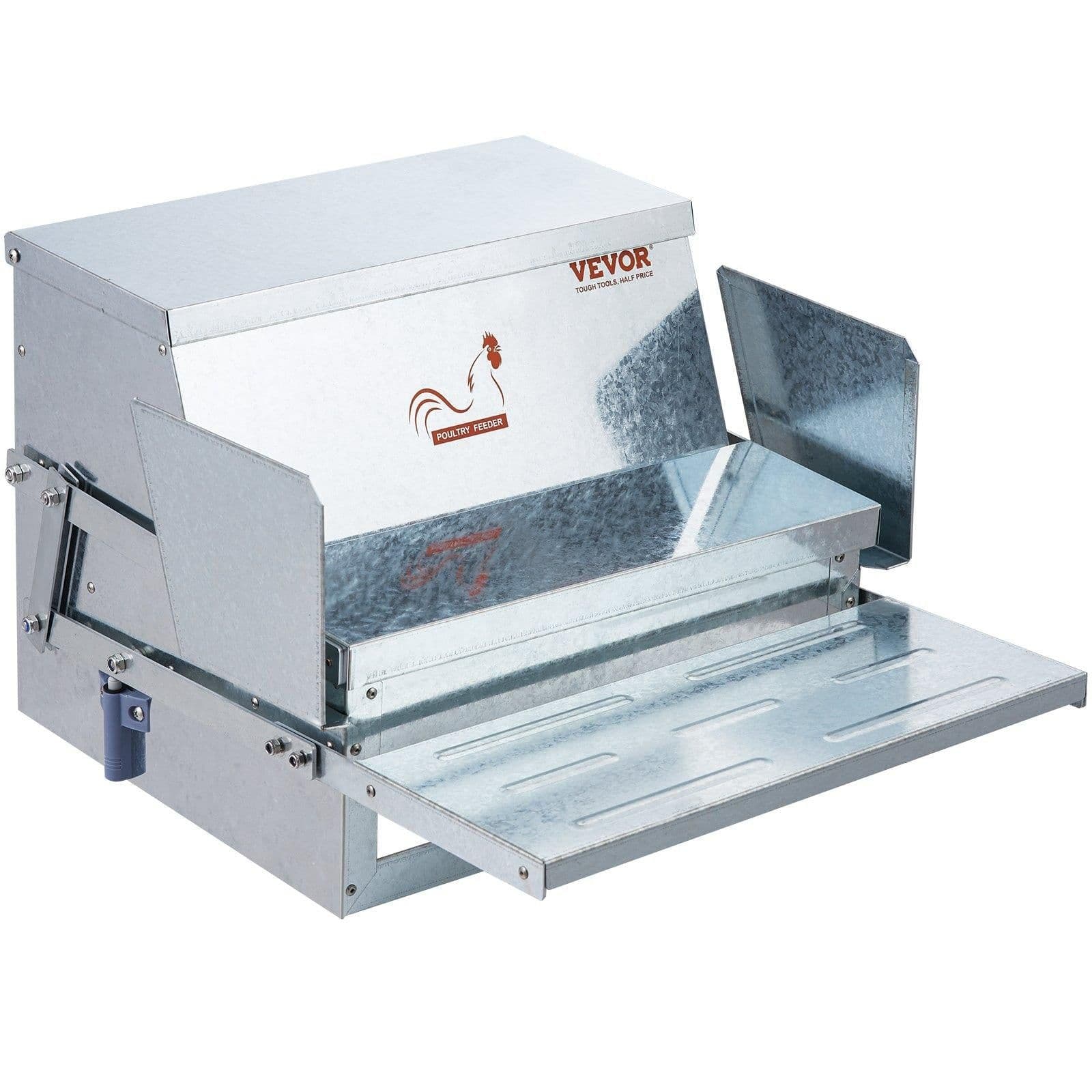 image-VEVOR Automatic Chicken Feeder - 25 lbs Galvanized Steel