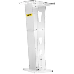 image-VEVOR Acrylic Podium 45" Tall Plexiglass Podium 26.8"x15" Table Acrylic Pulpits for Churches with 8 mm Thick Acrylic Board Acrylic Podiums and Lecterns Design for Lecture Recital Speech & Presentat