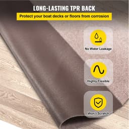 image-VEVOR Boat Carpet, 6 ft x 18 ft Marine Carpet for Boats, Waterproof Light Brown Carpet with Marine Backing Anti-Slide Marine Grade Boat Carpet Cuttable Easy to Clean Patio Rugs Deck Rug