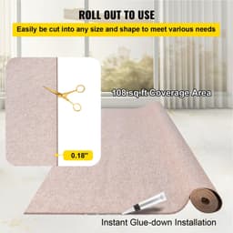 image-VEVOR Boat Carpet, 6 ft x 18 ft Marine Carpet for Boats, Waterproof Light Brown Carpet with Marine Backing Anti-Slide Marine Grade Boat Carpet Cuttable Easy to Clean Patio Rugs Deck Rug