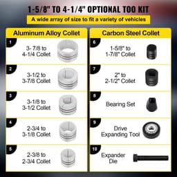 image-VEVOR Pipe Stretcher Kit, Exhaust Pipe Stretcher Kit 1-5/8" to 4-1/4", Exhaust Pipe Expander Kit for Tail Pipe Tube, Exhaust Pipe Expander Tool with Storing Case, 7 Pcs Pipe Expander, Exhaust Stretc