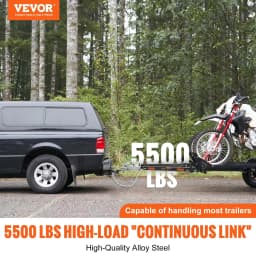 image-VEVOR Universal Tow Bar - 5500 lbs Capacity with Chains 2" Coupler