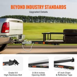 image-VEVOR Universal Tow Bar - 5500 lbs Capacity with Chains 2" Coupler