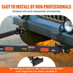 image-VEVOR Universal Tow Bar - 5500 lbs Capacity with Chains 2" Coupler