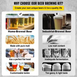 image-VEVOR Electric Brewing System - 9.2 Gal All-in-One Beer Brewer
