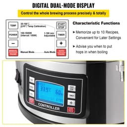 image-VEVOR Electric Brewing System - 9.2 Gal All-in-One Beer Brewer