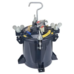 image-VEVOR 10L/2.5gal Spray Paint Pressure Pot Tank, 70PSI Max Air Paint Pressure Pot, Metal Rack and Leak Repair Sealant for Industry Home Decor Architecture Construction Automotive Painting