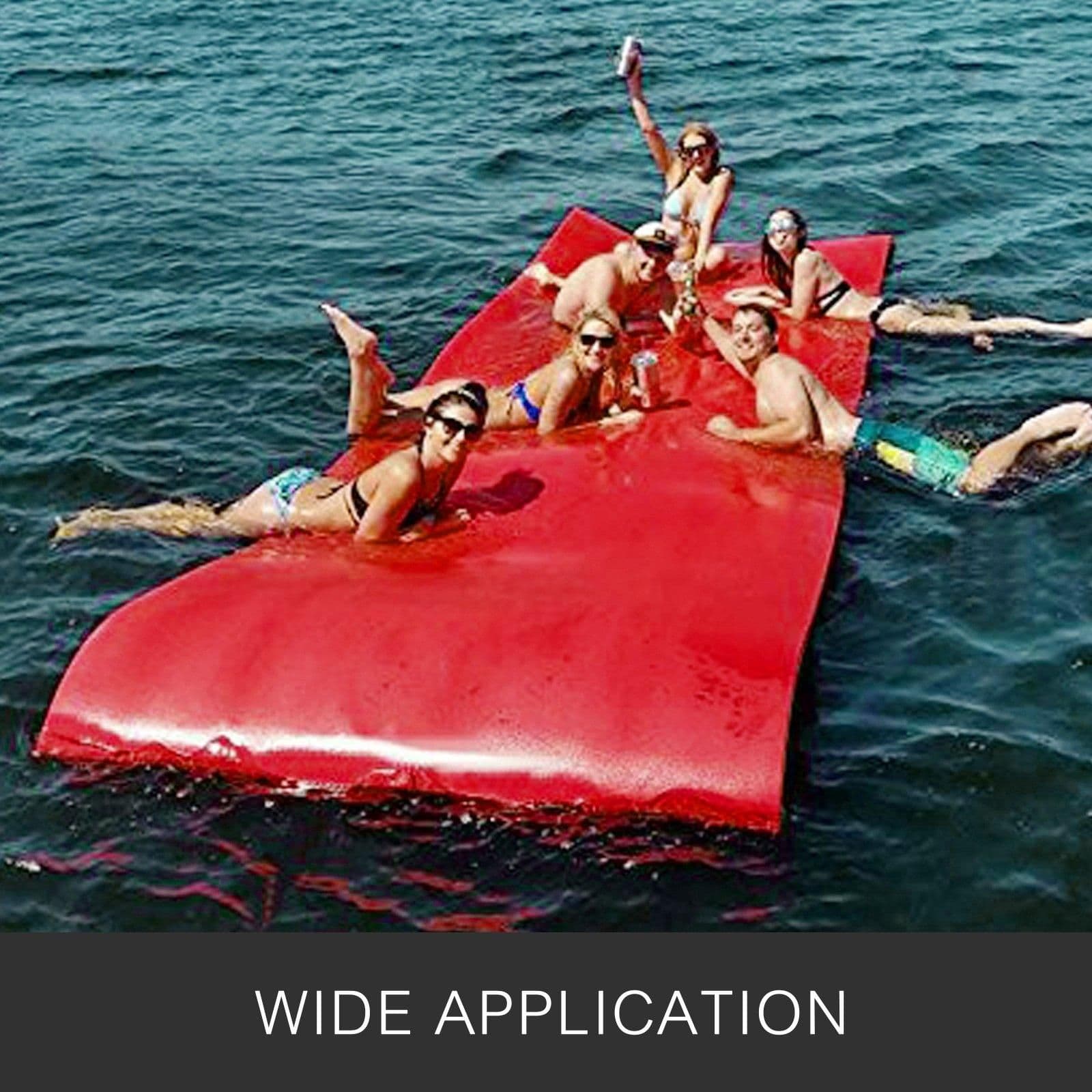image-18×6Ft Water Pad Party Float with High Flotation Floating Foam Pad for Water Recreation and Relaxing