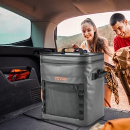 image-VEVOR Soft Cooler Bag, 30 Cans Soft Sided Cooler Bag Leakproof with Zipper, Waterproof Soft Cooler Insulated Bag, Lightweight & Portable Collapsible Cooler for Beach, Hiking, Picnic, Camping, Travel
