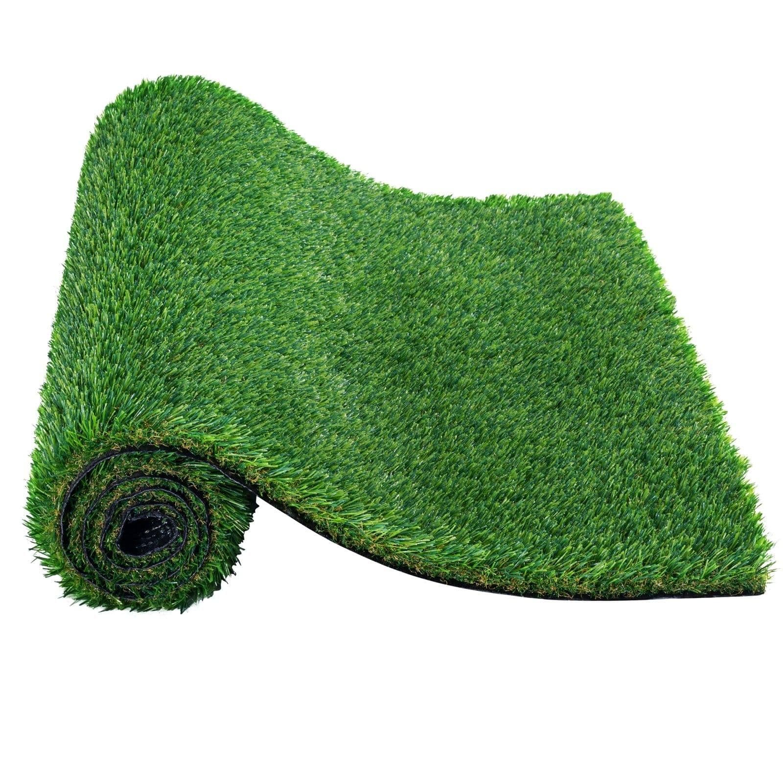 image-VEVOR Artifical Grass, 4 x 6 ft Rug Green Turf, 1.38"Fake Door Mat Outdoor Patio Lawn Decoration, Easy to Clean with Drainage Holes, Perfect For Multi-Purpose Home Indoor Entryway Scraper Dog Mats