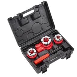 image-VEVOR Ratchet Pipe Threader Kit, 1/2" NPT, 3/4" NPT, 1" NPT Manual Ratcheting Pipe Threader, Portable Pipe Threading Tool Set with 3PCS NPT Dies, Storage Case for Galvanized Aluminum Iron Copper Pipes