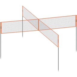 image-VEVOR 4-Way Volleyball Net, Adjustable Height Badminton Net Set for Backyard Beach Lawn, Outdoor Portable Volleyball Net with Carrying Bag, 4 Square Quick Assemble Game Set For Kids And Adults