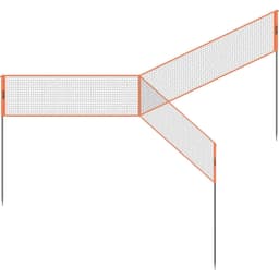 image-VEVOR 4-Way Volleyball Net, Adjustable Height Badminton Net Set for Backyard Beach Lawn, Outdoor Portable Volleyball Net with Carrying Bag, 4 Square Quick Assemble Game Set For Kids And Adults