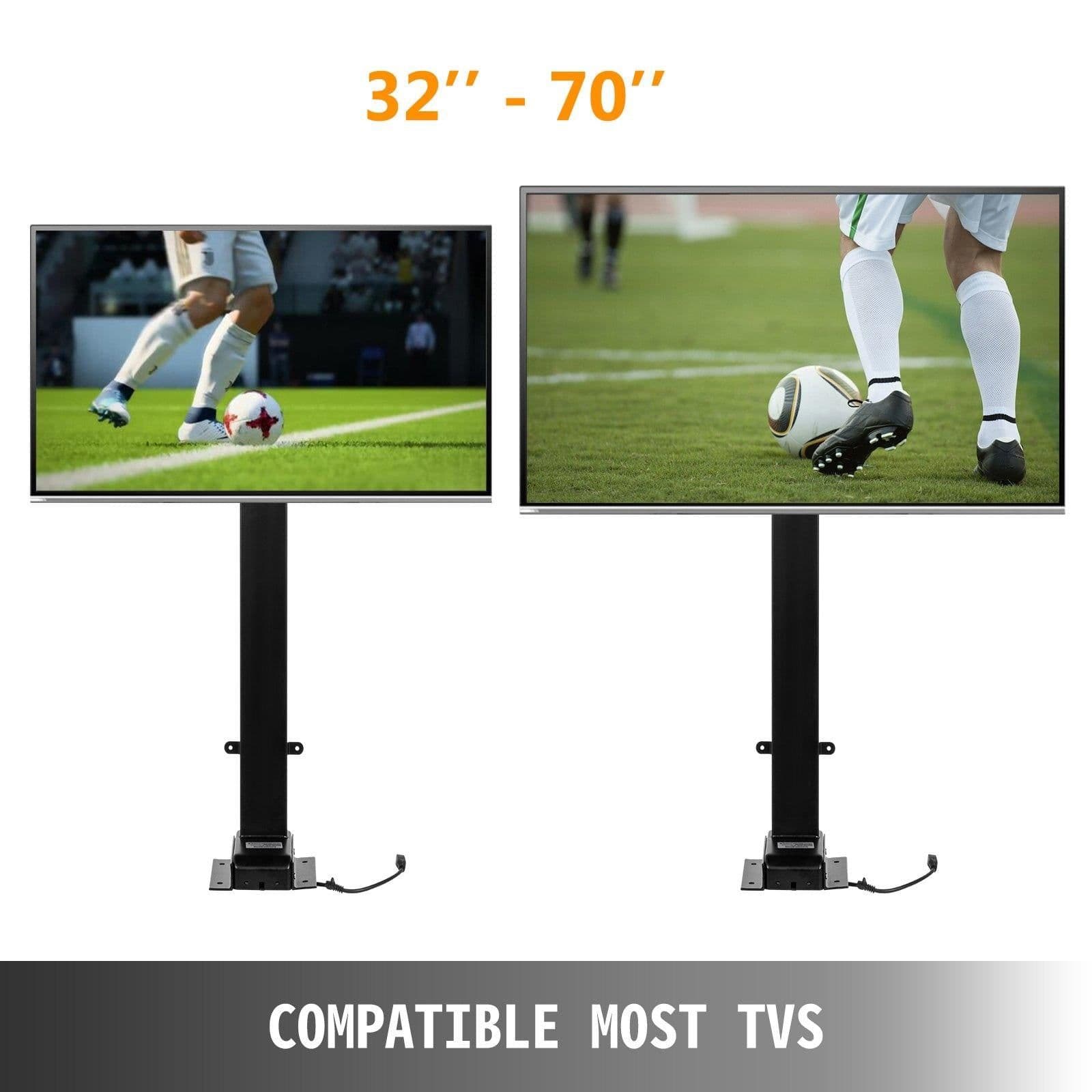 image-VEVOR Automated TV Elevator, 39.4" Stroke, Supports 32-70" TVs, Adjustable Height 28.74-68.11", Remote Controlled, Max Load 154 lbs