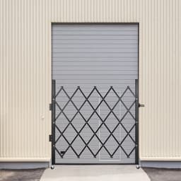 image-VEVOR Single Folding Security Gate, 5' H x 5-1/2' W Folding Door Gate, Steel Accordion Security Gate, Flexible Expanding Security Gate, 360° Rolling Barricade Gate, Scissor Gate/Door with Padlock