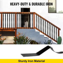 image-VEVOR Deck Balusters, 26 Pack Metal Deck Spindles, 32.25"x1" Staircase Baluster with Screws, Iron Deck Railing for Wood and Composite Deck, Stylish Baluster for Outdoor Stair Deck Porch