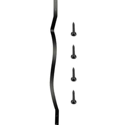 image-VEVOR Deck Balusters, 26 Pack Metal Deck Spindles, 32.25"x1" Staircase Baluster with Screws, Iron Deck Railing for Wood and Composite Deck, Stylish Baluster for Outdoor Stair Deck Porch