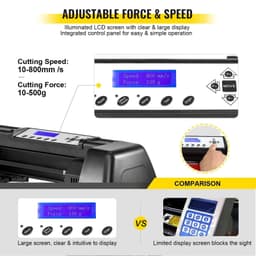 image-VEVOR 8-in-1 Heat Press 15"x15" & 53" Vinyl Cutter Plotter Bundle
