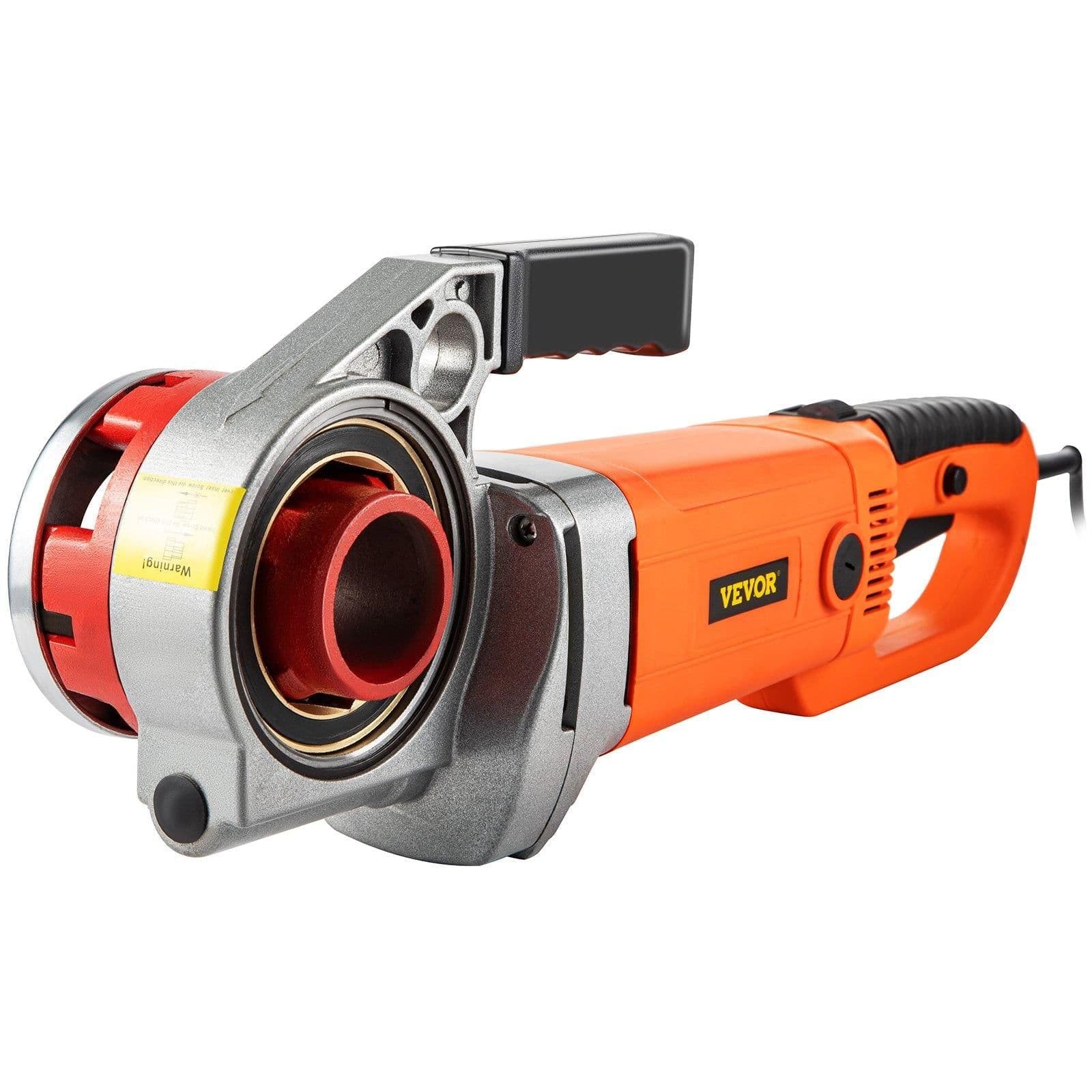 image-VEVOR Electric Pipe Threader, 2300W Pipe Threading Machine with 6 Dies 1/2"-2", 110V Hand-held Pipe Threader Machine with Copper Motor, Portable Electric Pipe Threading Kit with Carrying Case