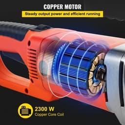 image-VEVOR Electric Pipe Threader, 2300W Pipe Threading Machine with 4 Dies 1/2" - 1 1/4", 110V Hand-held Pipe Threader Machine with Copper Motor, Portable Electric Pipe Threading Kit with Carrying Case