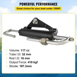 image-VEVOR Hydraulic Steering Cylinder HC4645H Front Mount Hydraulic Outboard Marine Steering Cylinder Suit for Up to 150HP Boats Steering