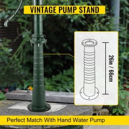 image-VEVOR Antique Hand Water Pump Stand Pitcher Pump Stand Cast Iron Well Pump Stand with Pre-set 0.5" Holes for Easy Installation Old Fashion Pitcher Hand Pump Stand for Home Yard Pond Garden Outdoors G