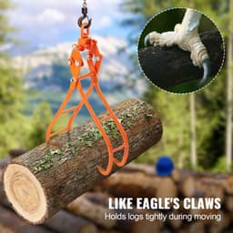 image-VEVOR Timber Claw Hook, 28 inch 4 Claw Log Grapple for Logging Tongs, Swivel Steel Log Lifting Tongs, Eagle Claws Design with 2205 lbs/1000 kg Loading Capacity for Tractors, ATVs, Trucks, Forklifts
