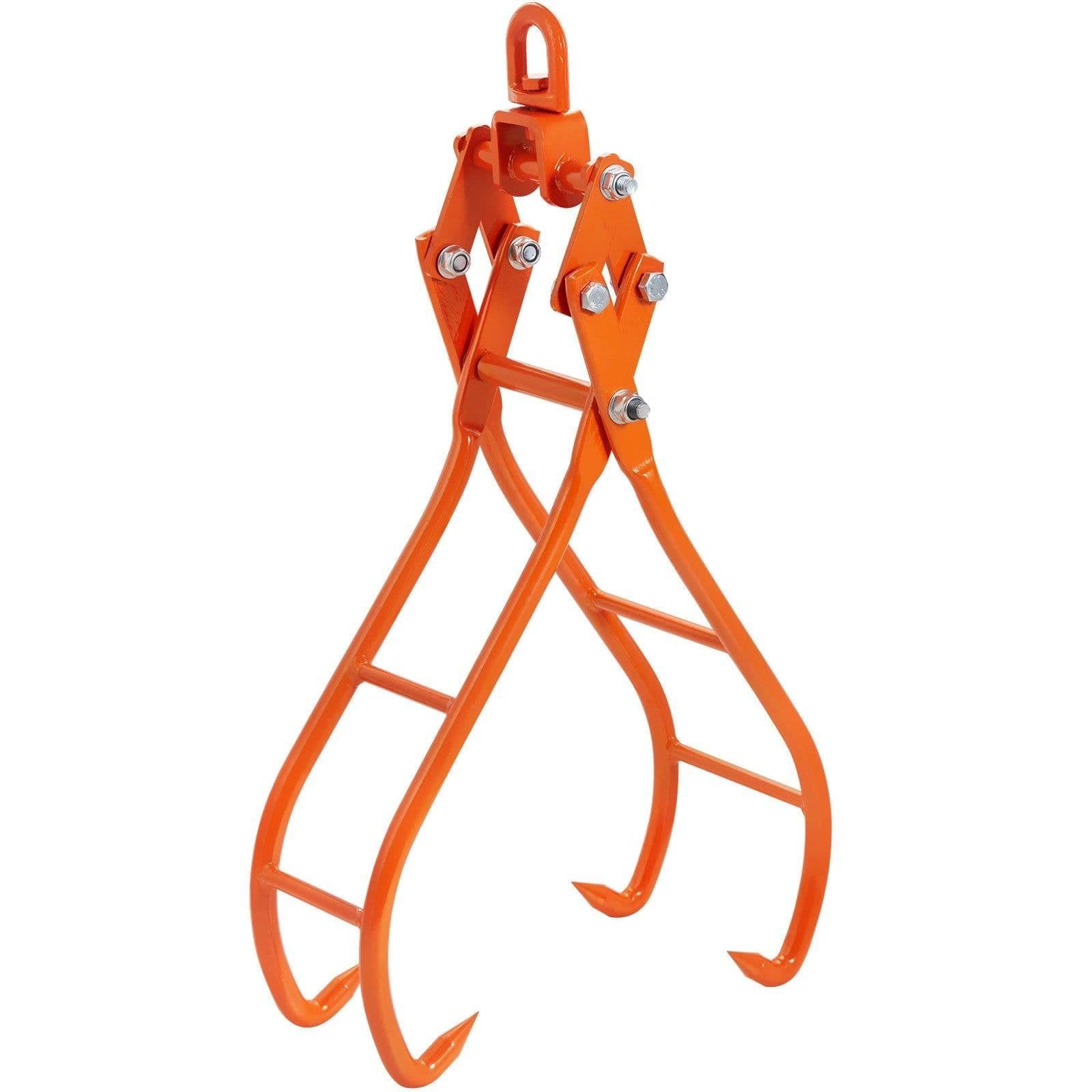 image-VEVOR Timber Claw Hook, 28 inch 4 Claw Log Grapple for Logging Tongs, Swivel Steel Log Lifting Tongs, Eagle Claws Design with 2205 lbs/1000 kg Loading Capacity for Tractors, ATVs, Trucks, Forklifts