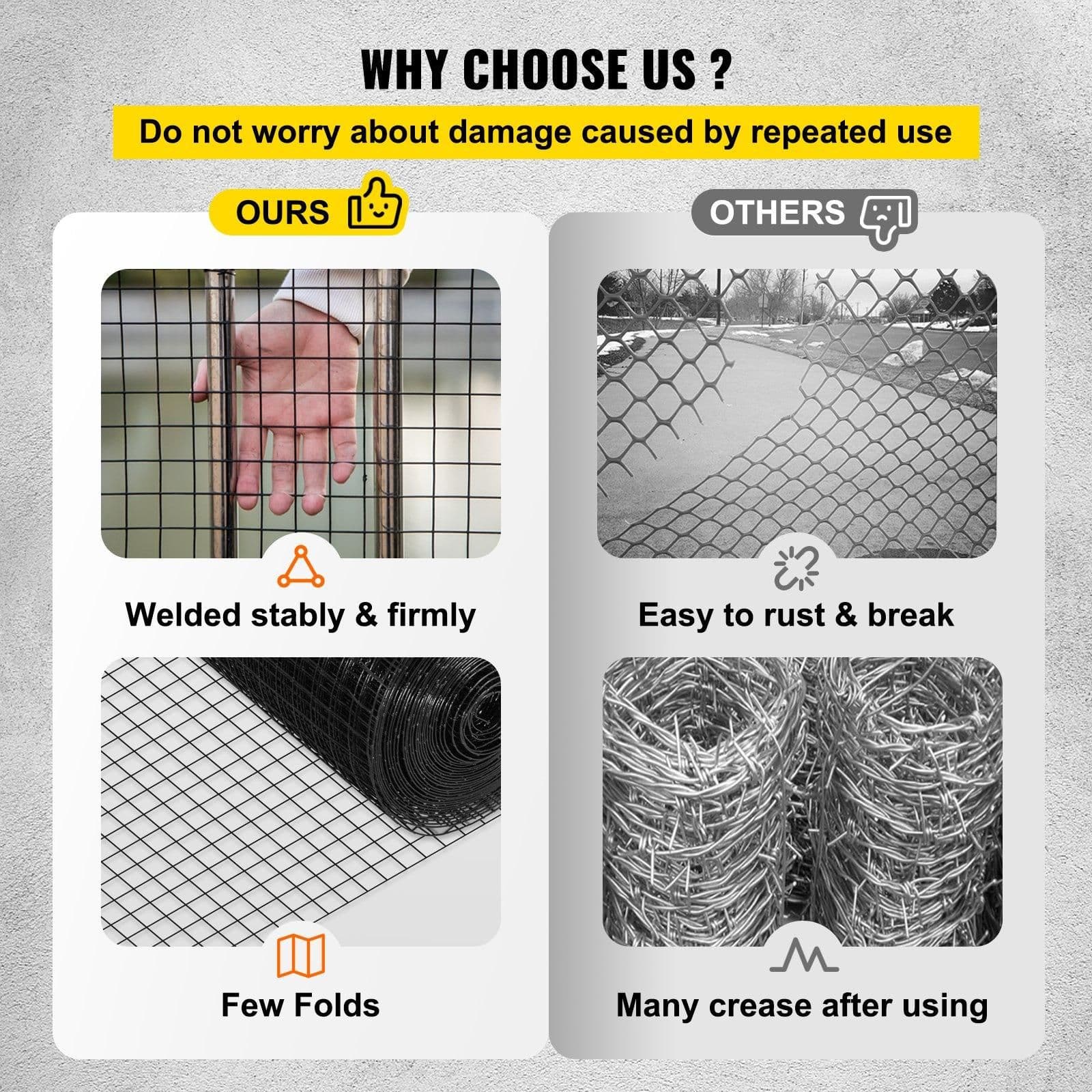 image-VEVOR Hardware Cloth, 24" x 100' & 1"x1" Mesh Size, Galvanized Steel Vinyl Coated 16 Gauge Chicken Wire Fencing with A Cutting Plier & A Pair of Fabric Gloves, for Garden Fencing & Pet Enclosures,
