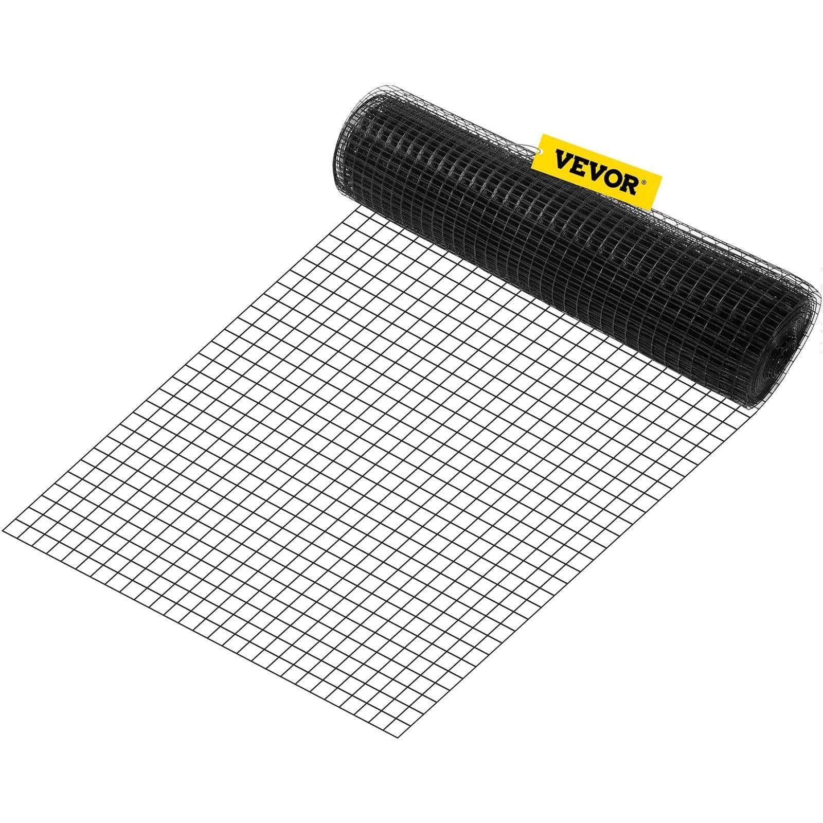 image-VEVOR Hardware Cloth, 24" x 100' & 1"x1" Mesh Size, Galvanized Steel Vinyl Coated 16 Gauge Chicken Wire Fencing with A Cutting Plier & A Pair of Fabric Gloves, for Garden Fencing & Pet Enclosures,