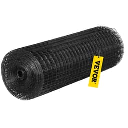 image-VEVOR Hardware Cloth, 24" x50' & 1"x1" Mesh Size, Galvanized Steel Vinyl Coated 16 Gauge Welded Wire with A Cutting Plier & A Pair of Fabric Gloves, for Garden Fencing & Pet Enclosures, Black