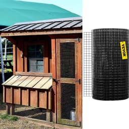 image-VEVOR Hardware Cloth, 48" x 50' & 1"x1" Mesh Size, Galvanized Steel Vinyl Coated 16 Gauge Chicken Wire Fencing with A Cutting Plier & A Pair of Fabric Gloves, for Garden Fencing & Pet Enclosures,