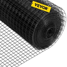 image-VEVOR Hardware Cloth, 48" x 50' & 1"x1" Mesh Size, Galvanized Steel Vinyl Coated 16 Gauge Chicken Wire Fencing with A Cutting Plier & A Pair of Fabric Gloves, for Garden Fencing & Pet Enclosures,