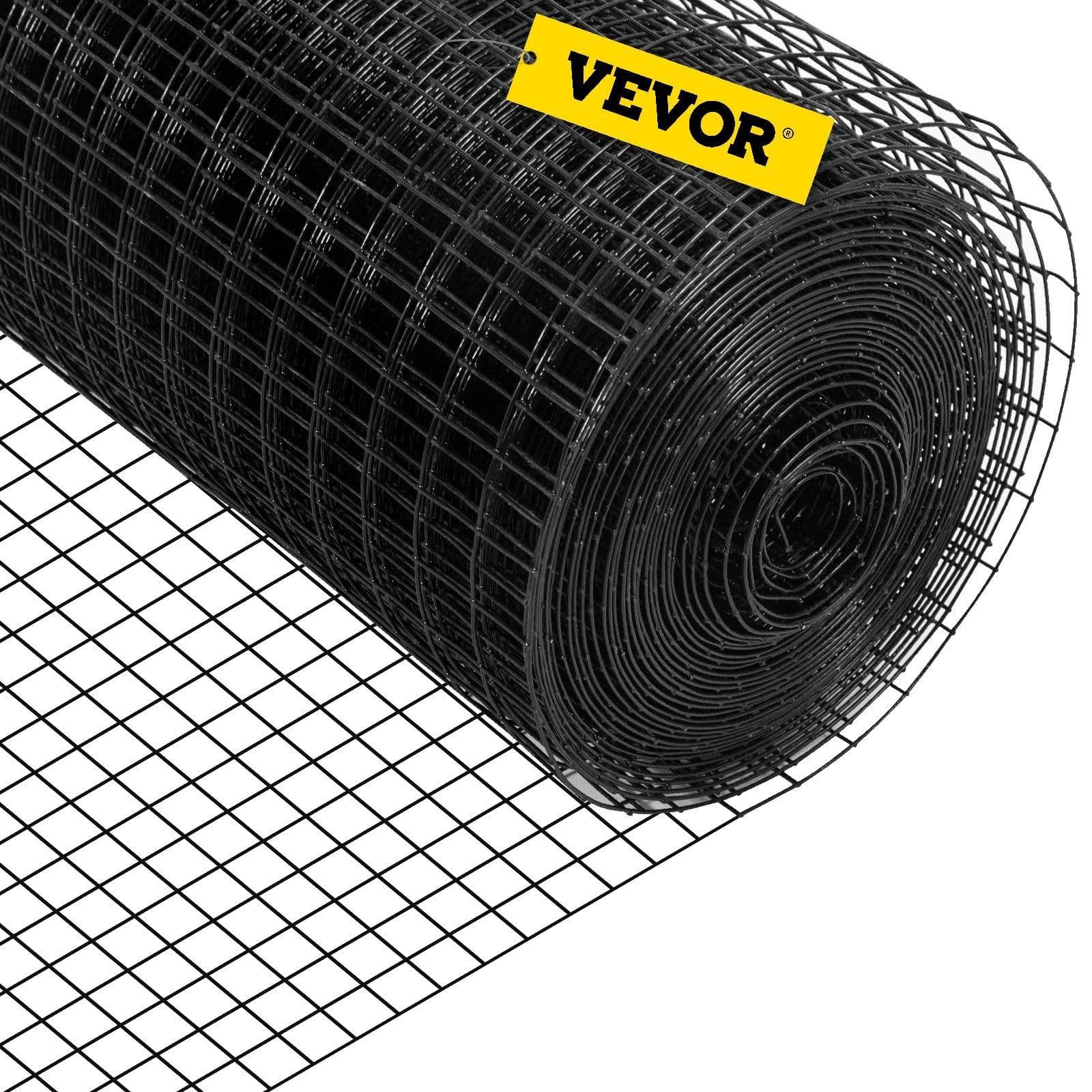 image-VEVOR Hardware Cloth, 48" x 50' & 1"x1" Mesh Size, Galvanized Steel Vinyl Coated 16 Gauge Chicken Wire Fencing with A Cutting Plier & A Pair of Fabric Gloves, for Garden Fencing & Pet Enclosures,