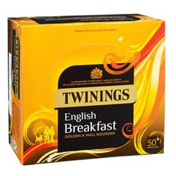 image-Twinings English Breakfast Black Tea Bags Individually Enveloped Tagged Sachet
