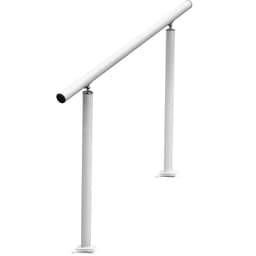 image-VEVOR Outdoor Stair Railing Kit, 3 FT Handrails 2-3 Steps, Adjustable Angle White Aluminum Stair Hand Rail for The Elderly, Handrails for Outdoor Steps