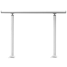 image-VEVOR Outdoor Stair Railing Kit, 3 FT Handrails 2-3 Steps, Adjustable Angle White Aluminum Stair Hand Rail for The Elderly, Handrails for Outdoor Steps