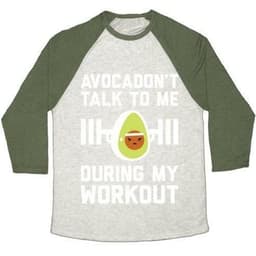 image-AVOCADON'T TALK TO ME DURING MY WORKOUT UNISEX TRI-BLEND BASEBALL TEE