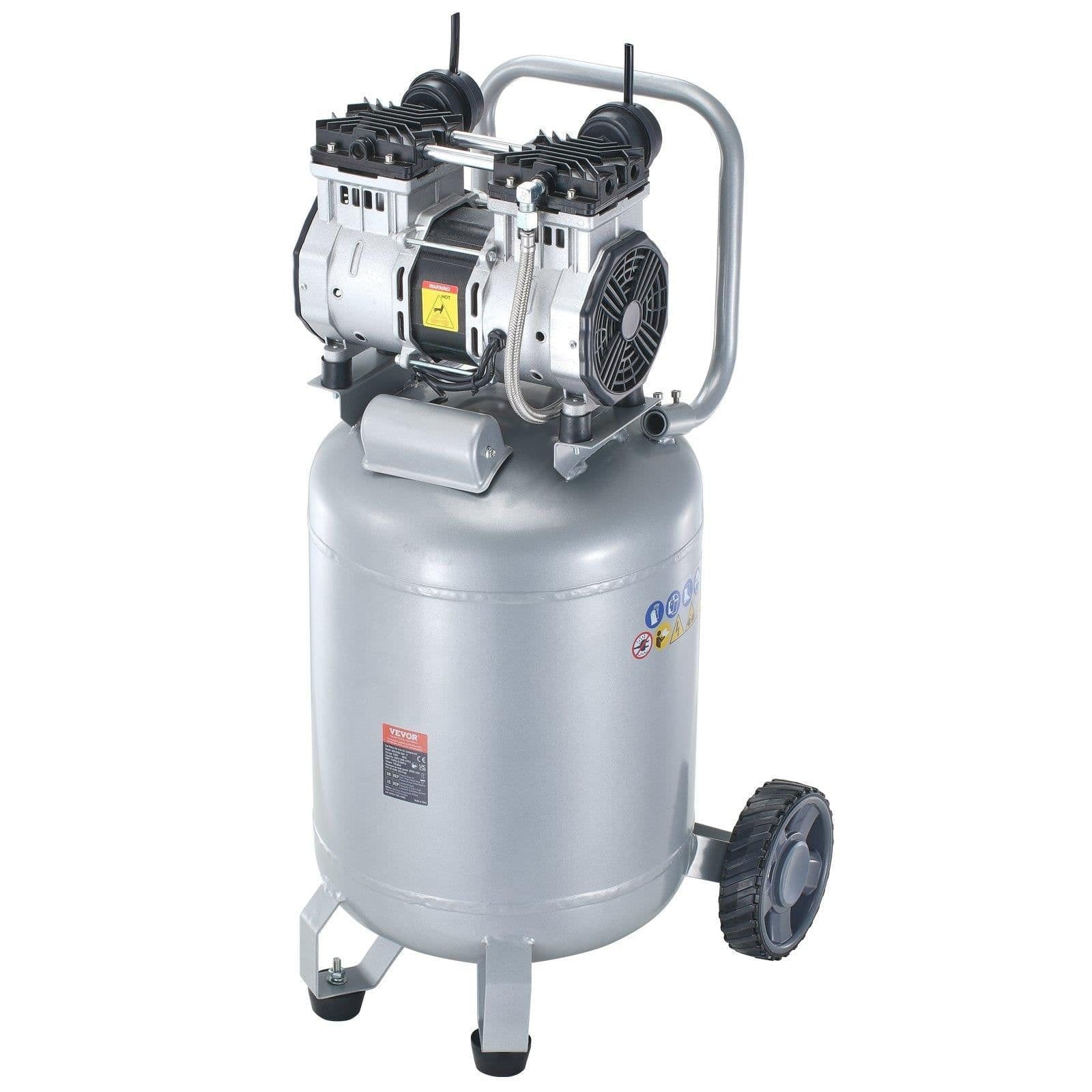 image-VEVOR 13 Gallon Oil-Free Air Compressor - 2HP 125PSI Quiet