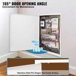 image-VEVOR Access Panel for Drywall & Ceiling, 16 x 16 Inch Plumbing Access Panels, Reinforced Access Door, Heavy-Duty Steel Wall Hole Cover, Easy Install Removable Hinged Panel for Wiring & Cables, Silver