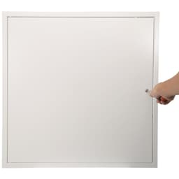 image-VEVOR Access Panel for Drywall & Ceiling, 16 x 16 Inch Plumbing Access Panels, Reinforced Access Door, Heavy-Duty Steel Wall Hole Cover, Easy Install Removable Hinged Panel for Wiring & Cables, Silver