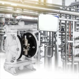 image-VEVOR Air-Operated Double Diaphragm Pump, 1/2 in Inlet & Outlet, Polypropylene Body, 2.5 GPM & Max 80PSI, PTFE Diaphragm Pneumatic Transfer Pump for Petroleum, Diesel, Oil & Low Viscosity Fluids