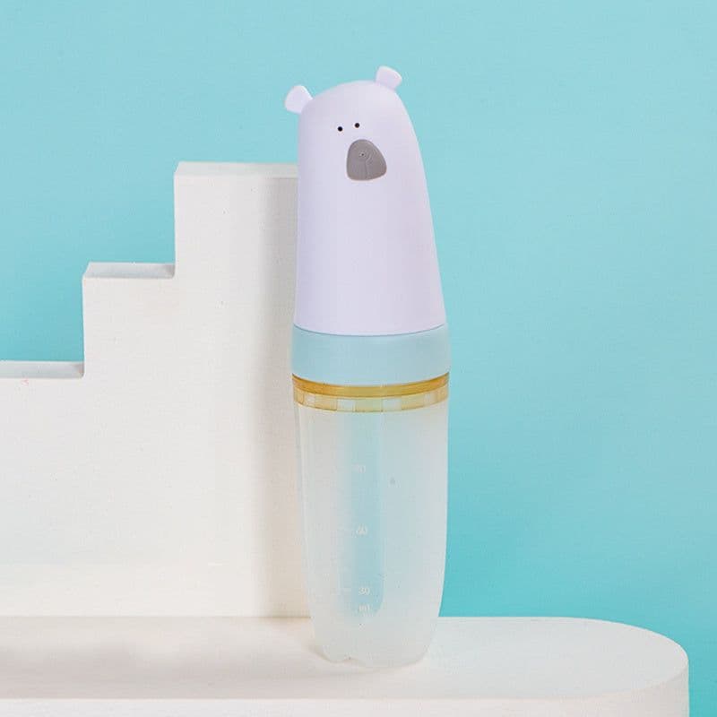 image-Baby Rice Cereal Spoon Soft Silicone Squeeze Rice Noodle Bottle Feeding Baby Confused Spoon Food Supplement Artifact Tool