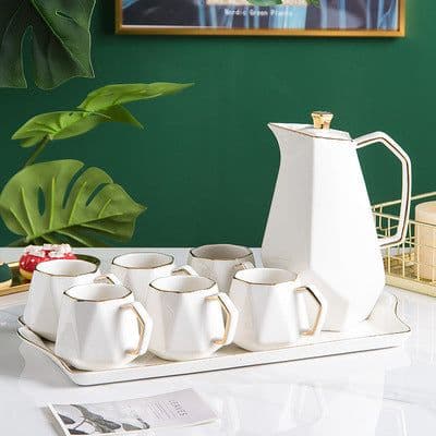 image-Ceramic Water Set Simple Living Room Water Cup